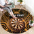 Personalised New Zealand Darts Round Carpet Gold Dart Board Maori Pattern