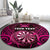 Personalised New Zealand Darts Round Carpet Pink Dart Board Maori Pattern