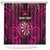 Personalised New Zealand Darts Shower Curtain Pink Dart Board Maori Pattern