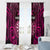 Personalised New Zealand Darts Window Curtain Pink Dart Board Maori Pattern