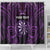 Personalised New Zealand Darts Shower Curtain Purple Dart Board Maori Pattern
