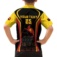 Custom Papua New Guinea Cricket Family Matching Long Sleeve Bodycon Dress and Hawaiian Shirt 2024 World Cup