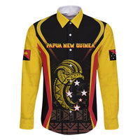 Custom Papua New Guinea Cricket Family Matching Off Shoulder Short Dress and Hawaiian Shirt 2024 World Cup
