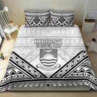 Kiribati Gospel Day Bedding Set Coat Of Arms Polynesian Pattern