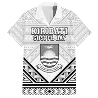 Personalised Kiribati Gospel Day Family Matching Off Shoulder Maxi Dress and Hawaiian Shirt Coat Of Arms Polynesian Pattern