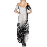 Solomon Islands Nguzunguzu Summer Maxi Dress Polynesian Tribal Pattern