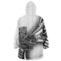 Solomon Islands Nguzunguzu Wearable Blanket Hoodie Polynesian Tribal Pattern