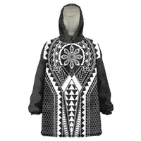 Philippines Batok Tribal Inspired Tattoo Black Wearable Blanket Hoodie LT05 One Size Black - Polynesian Pride