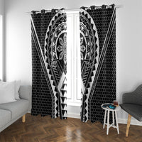 Philippines Batok Tribal Inspired Tattoo Black Window Curtain LT05 With Grommets Black - Polynesian Pride