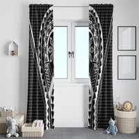 Philippines Batok Tribal Inspired Tattoo Black Window Curtain LT05 - Polynesian Pride