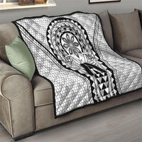 Philippines Batok Tribal Inspired Tattoo White Quilt LT05 - Polynesian Pride