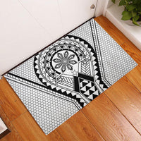 Philippines Batok Tribal Inspired Tattoo White Rubber Doormat LT05 - Polynesian Pride