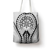 Philippines Batok Tribal Inspired Tattoo White Tote Bag LT05 - Polynesian Pride