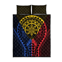 Philippines Batok Tribal Inspired Tattoo Quilt Bed Set LT05 - Polynesian Pride