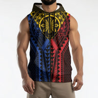 Philippines Batok Tribal Inspired Tattoo Sleeveless Zip Hoodie LT05 - Polynesian Pride