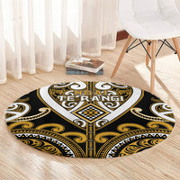 Aotearoa Ngai Te Rangi Round Carpet Maori Tribal Pattern LT05 - Polynesian Pride
