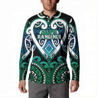 Custom Aotearoa Ngati Ranginui Button Sweatshirt Maori Tribal Pattern LT05 - Polynesian Pride