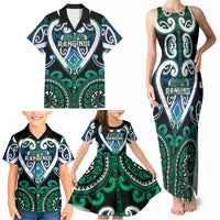 Custom Aotearoa Ngati Ranginui Family Matching Tank Maxi Dress and Hawaiian Shirt Maori Tribal Pattern LT05 - Polynesian Pride