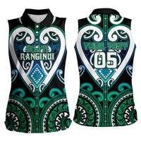 Custom Aotearoa Ngati Ranginui Women Sleeveless Polo Shirt Maori Tribal Pattern LT05 - Polynesian Pride