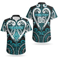 Custom Aotearoa Tapuika Couples Matching Off Shoulder Maxi Dress and Hawaiian Shirt Maori Tribal Pattern LT05 - Polynesian Pride