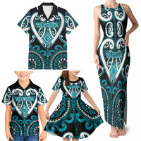 Custom Aotearoa Tapuika Family Matching Tank Maxi Dress and Hawaiian Shirt Maori Tribal Pattern LT05 - Polynesian Pride