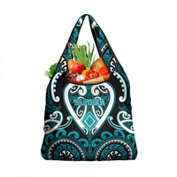 Aotearoa Tapuika Grocery Bag Maori Tribal Pattern LT05 1-pack One Size Teal - Polynesian Pride