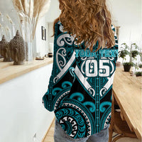 Custom Aotearoa Tapuika Women Casual Shirt Maori Tribal Pattern LT05 - Polynesian Pride