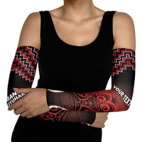 Aotearoa Mana Motuhake Arm Sleeves Poutama With Maori Pattern - Polynesian Pride