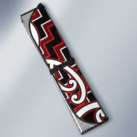 Aotearoa Mana Motuhake Auto Sun Shade Poutama With Maori Pattern - Polynesian Pride