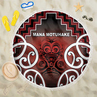 Aotearoa Mana Motuhake Beach Blanket Poutama With Maori Pattern - Polynesian Pride
