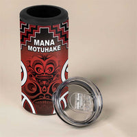 Personalised Aotearoa Mana Motuhake 4 in 1 Can Cooler Tumbler Poutama With Maori Pattern - Polynesian Pride