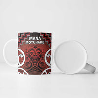 Personalised Aotearoa Mana Motuhake Ceramic Mug Poutama With Maori Pattern - Polynesian Pride