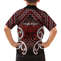 Personalised Aotearoa Mana Motuhake Family Matching Puletasi and Hawaiian Shirt Poutama With Maori Pattern - Polynesian Pride