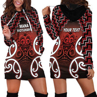 Personalised Aotearoa Mana Motuhake Hoodie Dress Poutama With Maori Pattern - Polynesian Pride