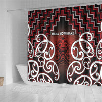 Aotearoa Mana Motuhake Shower Curtain Poutama With Maori Pattern - Polynesian Pride
