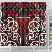 Aotearoa Mana Motuhake Shower Curtain Poutama With Maori Pattern - Polynesian Pride