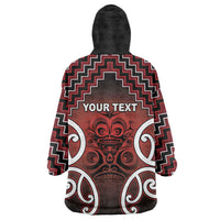 Personalised Aotearoa Mana Motuhake Wearable Blanket Hoodie Poutama With Maori Pattern - Polynesian Pride
