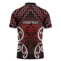 Personalised Aotearoa Mana Motuhake Zipper Polo Shirt Poutama With Maori Pattern LT05 - Polynesian Pride