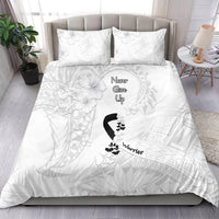 Lung Cancer Awareness Bedding Set Never Give Up Polynesian Style LT05 - Polynesian Pride