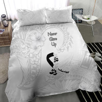 Lung Cancer Awareness Bedding Set Never Give Up Polynesian Style LT05 - Polynesian Pride