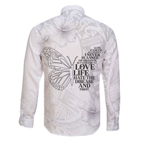 Lung Cancer Awareness Family Matching Tank Maxi Dress and Hawaiian Shirt Never Give Up Polynesian Style LT05 - Polynesian Pride