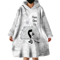 Lung Cancer Awareness Wearable Blanket Hoodie Never Give Up Polynesian Style LT05 - Polynesian Pride