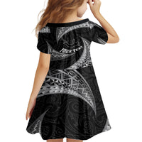 Personalised New Zealand Bungy Jumping Family Matching Off Shoulder Short Dress and Hawaiian Shirt Maori Pattern LT05 - Polynesian Pride