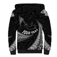 Personalised New Zealand Bungy Jumping Sherpa Hoodie Maori Pattern LT05 - Polynesian Pride