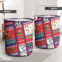 Wallis And Futuna Christmas Laundry Basket Festive Beach Vibes - Polynesian Pride