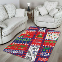 Wallis And Futuna Christmas Area Rug Festive Beach Vibes - Polynesian Pride