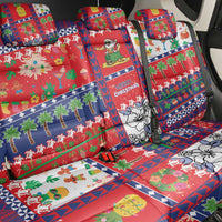 Wallis And Futuna Christmas Back Car Seat Cover Festive Beach Vibes - Polynesian Pride