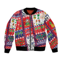 Wallis And Futuna Christmas Bomber Jacket Festive Beach Vibes - Polynesian Pride