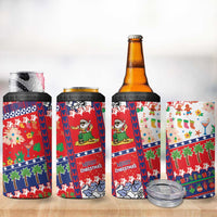 Wallis And Futuna Christmas 4 in 1 Can Cooler Tumbler Festive Beach Vibes - Polynesian Pride