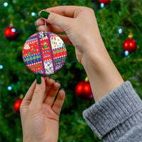 Wallis And Futuna Christmas Ceramic Ornament Festive Beach Vibes - Polynesian Pride